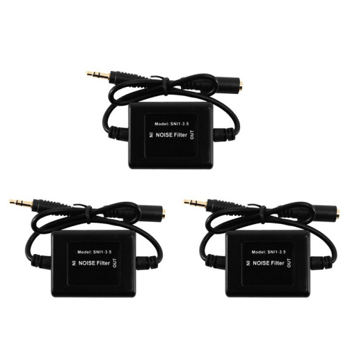 3X SNI-1/3.5 Noise Filter Ripple Mass Filter Insulator 3.5mm Black
