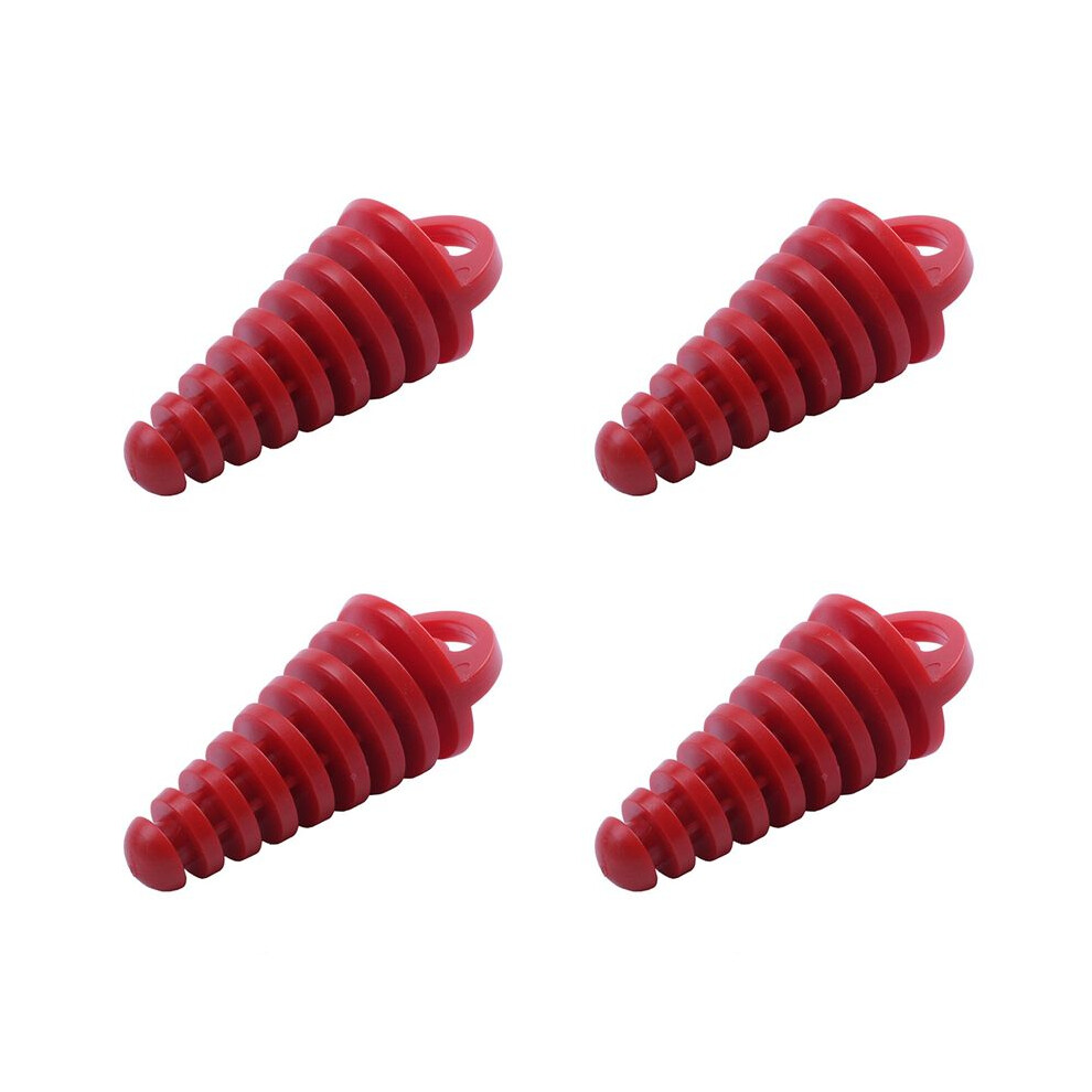 4X Muffler Pipe Exhaust Silencer Wash Plug For Motorcycle Dirt Bike Atv Quad 2 4 Stroke, Red 6034259350979