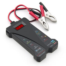 Auto-Digital-LED-Anzeige Batterietester 12V Batterietester Ladesystem-Analysator mit Clips für Auto Motorrad