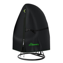 BEEWAY Swing Egg Chair Cover Waterproof, Outdoor Patio Rattan Hanging Cocoon Chair Cover with Zipper - 420D Oxford Fabric, Anti-UV , Windproof - Ø200