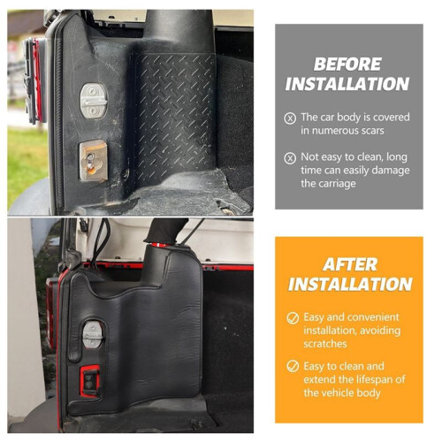 Trunk Side Cargo Liner Cargo Mat Trunk Liner for   JK 2007-2017 Cargo Sidewall Protector Accessories 1