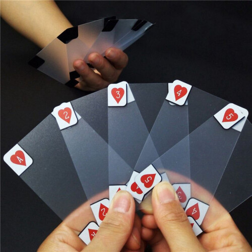 4X Carte da Gioco con Carte da Poker Innovative e Trasparenti In Plastica Trasparente 1