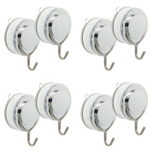 Suction Hook 8 Pack Vacuum Stainless Steel Suction Cup Hooks,Triple Hooks Wall Hook,Bath Towel Hook