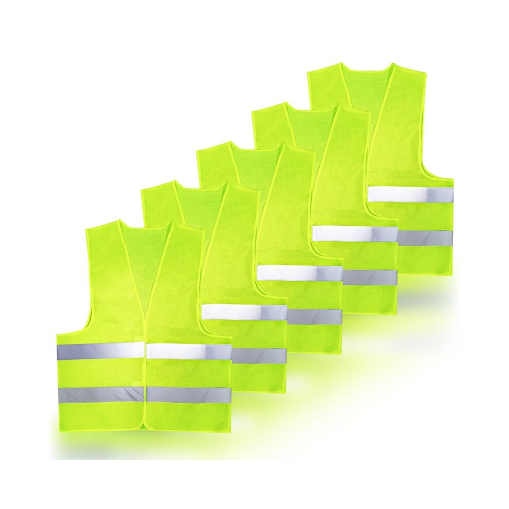 Reflective Safety Vest, Warning Vests, Car Safety Vest Fluorescent Green High Visibility For Motorcycles Car Drivers 6032093711680