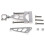 Motorcycle Steering Damper Mounting Bracket for  CB400 VTEC 1999- Motorcycle Modification Parts Silver 1