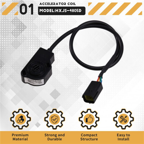 HXJS-4805D Model Electric Pedal Accelerator 0-4.65V Output 12-96V Input Accelerator Control Box Accelerator Coil 1