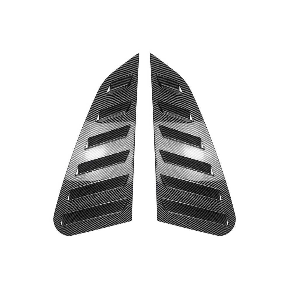 Car Rear Triangular Window Louvers Shutters Blinds Cover Trim For Impreza Wrx Sti 2011-2014 Carbon Fiber 6032838459303
