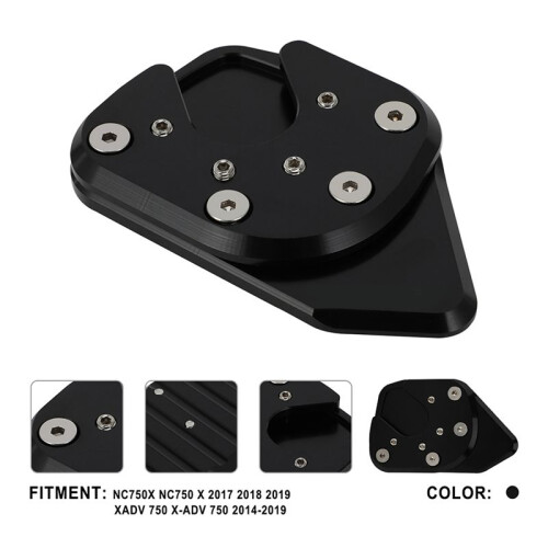 Motorcycle Kickstand Side Stand Extension Support Plate for  NC750X 2017-2020 Black 2