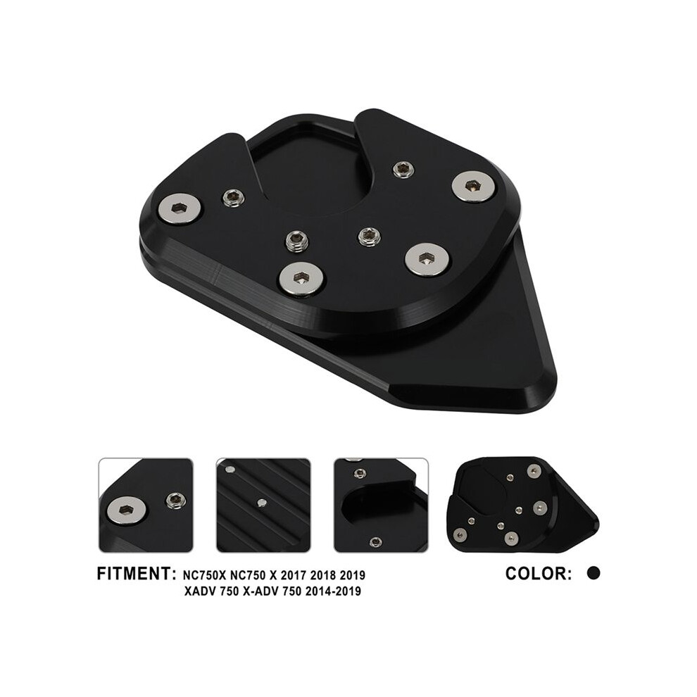 Motorcycle Kickstand Side Stand Extension Support Plate For Xadv750 Nc750x 2017-2020 Black 6031041031030