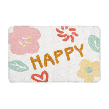 Cartoon Floor Mat Soft Imitation Cashmere Door-white vitality