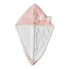 Women Hair Drying Hat Quick-dry Hair Towel Bath Hat Super-pink