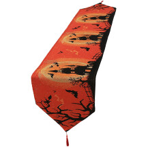 Pumpkin Fall Table Runner Dining Table Decoration-Bat Castle