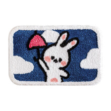 Cartoon Floor Mat Soft Imitation Cashmere-Obediently hold an u