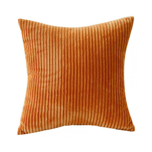 Corduroy Pillow Cover 45x45cm Square Soft Comfortable-Orange