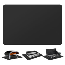 FLASLD Fireproof & Waterproof Under Blackstone Griddle BBQ Mat, Protect Your Prep Table and Outdoor Grill Table - Heat Resistant Grill Table Mat (Bla