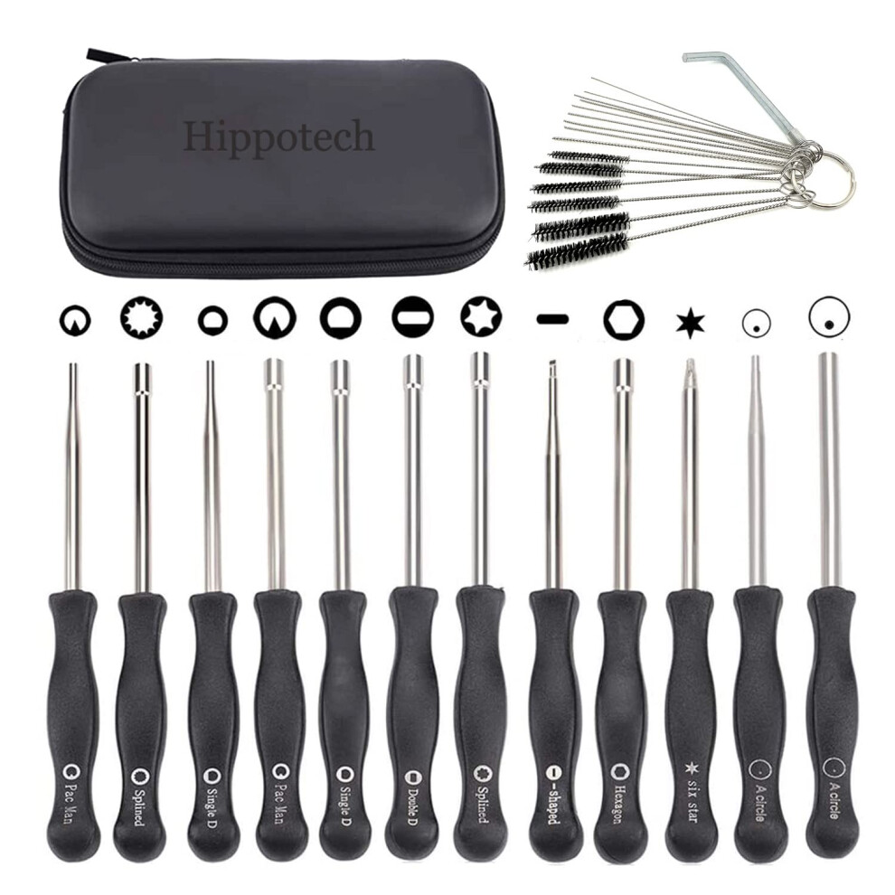 Hippotech Pack Of 12 Carburetor Adjustment Tool With Acircle Scredrivers For 2-Cycle Small Engine For Husqvarna For Sthil For Echo Trimmer Chainsaw