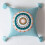 Boho Knitted Throw Pillow for Case with Tassels-Aqua green 6