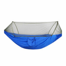 All-In-One Camping Hammock, Double Hammock Portable with Mosquito Net for Solo Adventures, Backpacking, Travel, Quick Drying Parachute Material
