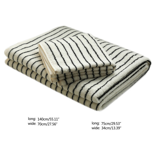 Black White Striped-Black and white stri Shouna 34x75cm 2