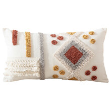 Bohemian Moroccan Tufted Embroidery Throw Pillow for-B30X50cm