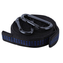 Hammock Tree Strap – Heavy Duty Camping Hammock Suspension System with Adjustable No-Stretch Straps and Metal Carabiners, High Density Polyester