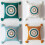 Boho Knitted Throw Pillow for Case with Tassels-Aqua green 3