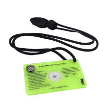 Signal Mirror for Outdoor Survival, Survival Reflective Mirror with Aim Indicator & Whistle, Durable Emergency Signaling Device with Compass and Lanya