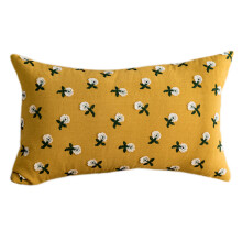Yellow Sunflower Pillow Cover with Zipper-Yellow waist pillow