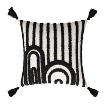 Nordic Style Woven Tufted Throw Pillow for-Black Castle 45x45cm
