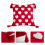 Heart Tufted Tassel Pillowcase Cotton-Reddish white heart 2