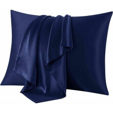 Satin Pillowcase, Beauty Aid for Hair and Skin, Soft and Resilient Fabric, Easy Care, Zippered Design, Wrinkle Free, for Standard Size Pillows