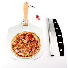 Pizzaskal i aluminium, profesjonelt design, rustbestandig deighåndteringsverktøy i aluminium for hjemmebakere og profesjonelle bakere, komplett