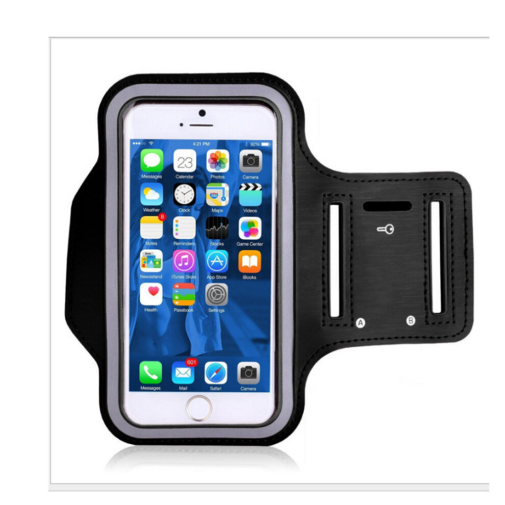 Sports Gym Armband For Universal Smartphones, Neoprene Material Adjustable Band Sweatproof Workout Case Touch Screen Compatible Clear Window Protectio 9463374753995