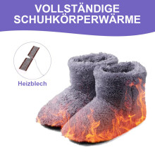 Elektrisch beheizbare Schuhe mit USB-wiederaufladbaren Fußwärmern, Winterschuhe mit Fußwärmer, fortschrittlicher Kohlefaserheizung und exquisitem