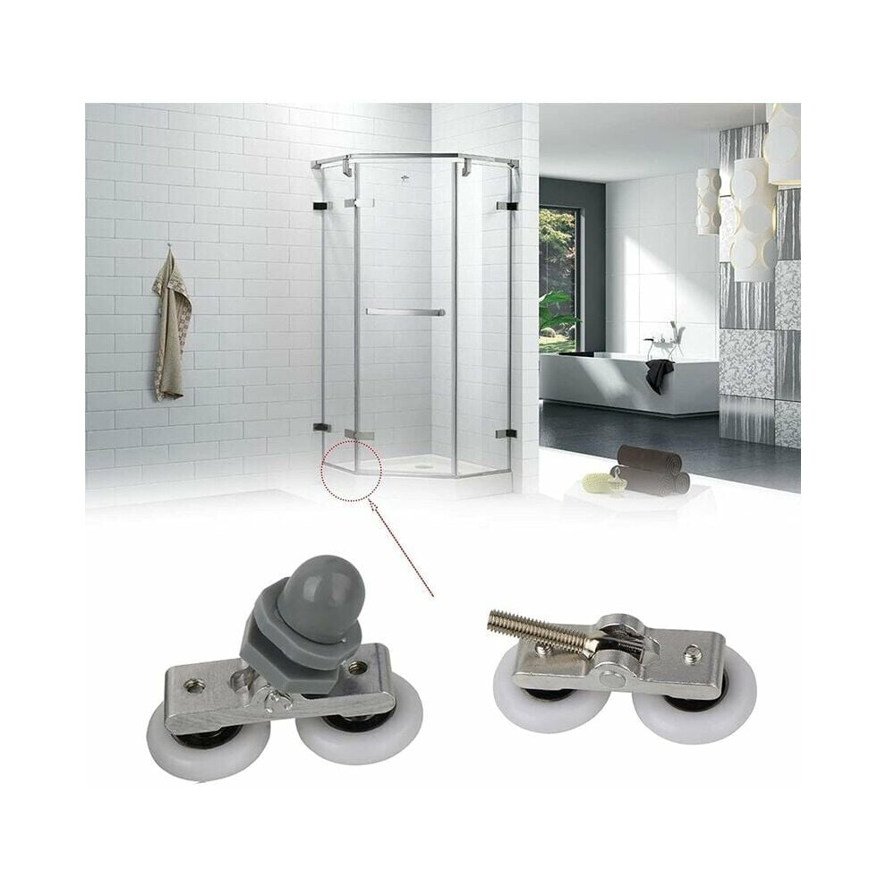 Double Butterfly Shower Door Rollers, Smooth Operation And Easy Installation For A Quiet, Effortless Bath Experience, Set Of 4Pcs, Suitable For Most 9169997263445