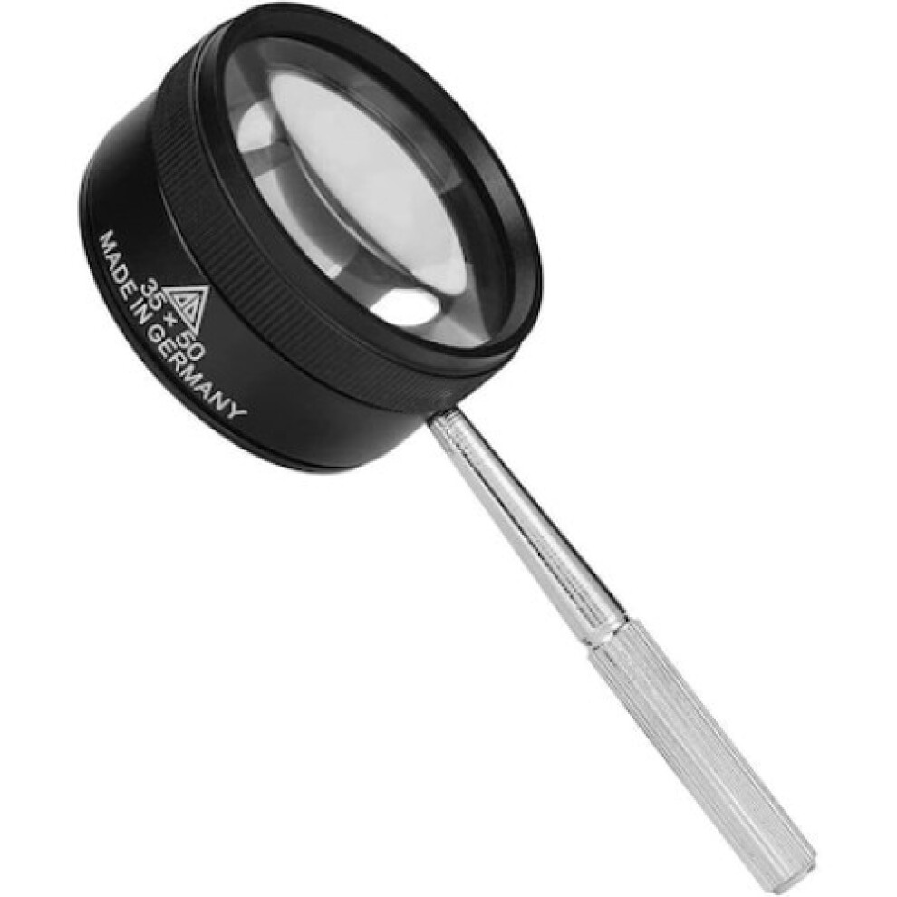 35X High Magnification Handheld Magnifier, Portable Magnifier with Non Slip Texture, Mini Magnifying Glass for Reading, Ergonomically Designed for