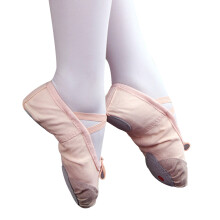 Ballet Shoes For Women Kids Toddlers, Soft Split Sole Dance Shoe With Adjustable Elastic Band Breathable Canvas Ballet Flats Suitable For Ballet Jazz