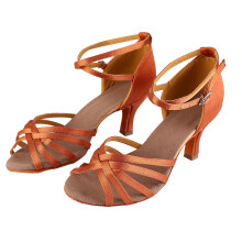 Chaussures de danse latine pour femmes, en satin, professionnelles, idéales pour la pratique, la salsa, les spectacles et les mariages. Confortables