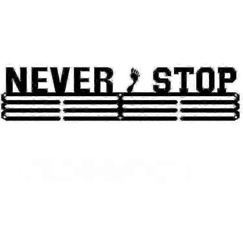 (NEVER STOP) Medal Holder Display Hanger Rack Medals Black