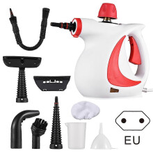 (White - EU plug) Portable Steam Cleaner 1050W Steamy Sanitizing Disinfection Cleaning for Multi-Surface Upholstery