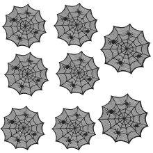Spinnenwebben Cirkels Veters Tafelkussen Spinnenwebben-Zwart 8