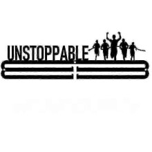 (UNSTOPPABLE) Medal Holder Display Hanger Rack Medals Black