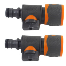 2PACK Quick Release in Line Shut Off Valve,Garden Hose Pipe in Line Tap Shut Off Valve Fitting Connect Adaptor Tool Gadget