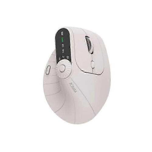 (Beige)Saker Ergonomic Triple,Ergonomic Vertical Mouse: Tri-Mode Wireless, Rechargeable