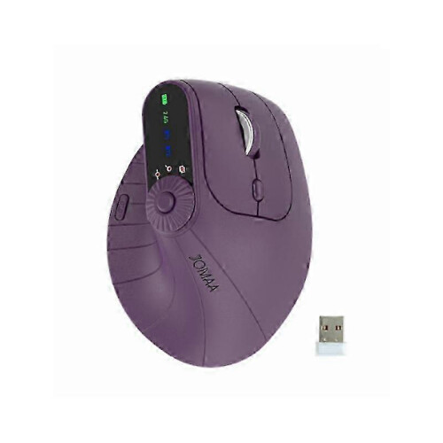 (Purple)Saker Ergonomic Triple,Ergonomic Vertical Mouse: Tri-Mode Wireless, Rechargeable