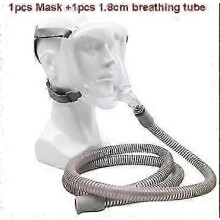 (With 1.8m pipe) Full Face Mask Respiratory Mask Auto Anti Snoring Sleep Apnea Mask
