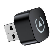 (Black) 2-in-1 Wireless CarPlay Adapter for iPhone Androids, Mini Smart Car Dongle Converter for Android Auto & Apple CarPlay