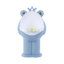 (Blue) Frog Pee Training,Standing Potty Training Urinal for Boys Toilet with Funny Aiming Target