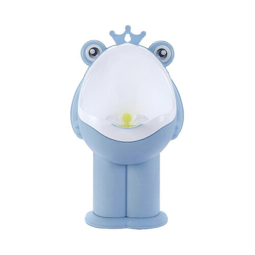 (Blue) Frog Pee Training,Standing Potty Training Urinal for Boys Toilet with Funny Aiming Target