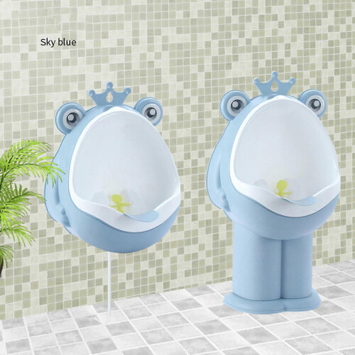 (Blue) Frog Pee Training,Standing Potty Training Urinal for Boys Toilet with Funny Aiming Target 2